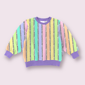 Striped 2024 glitter jumper